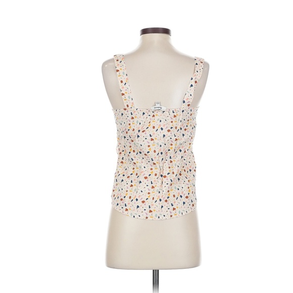 Colorful Madewell Top Tie Front Sleeveless Confetti 2 - Picture 2 of 4